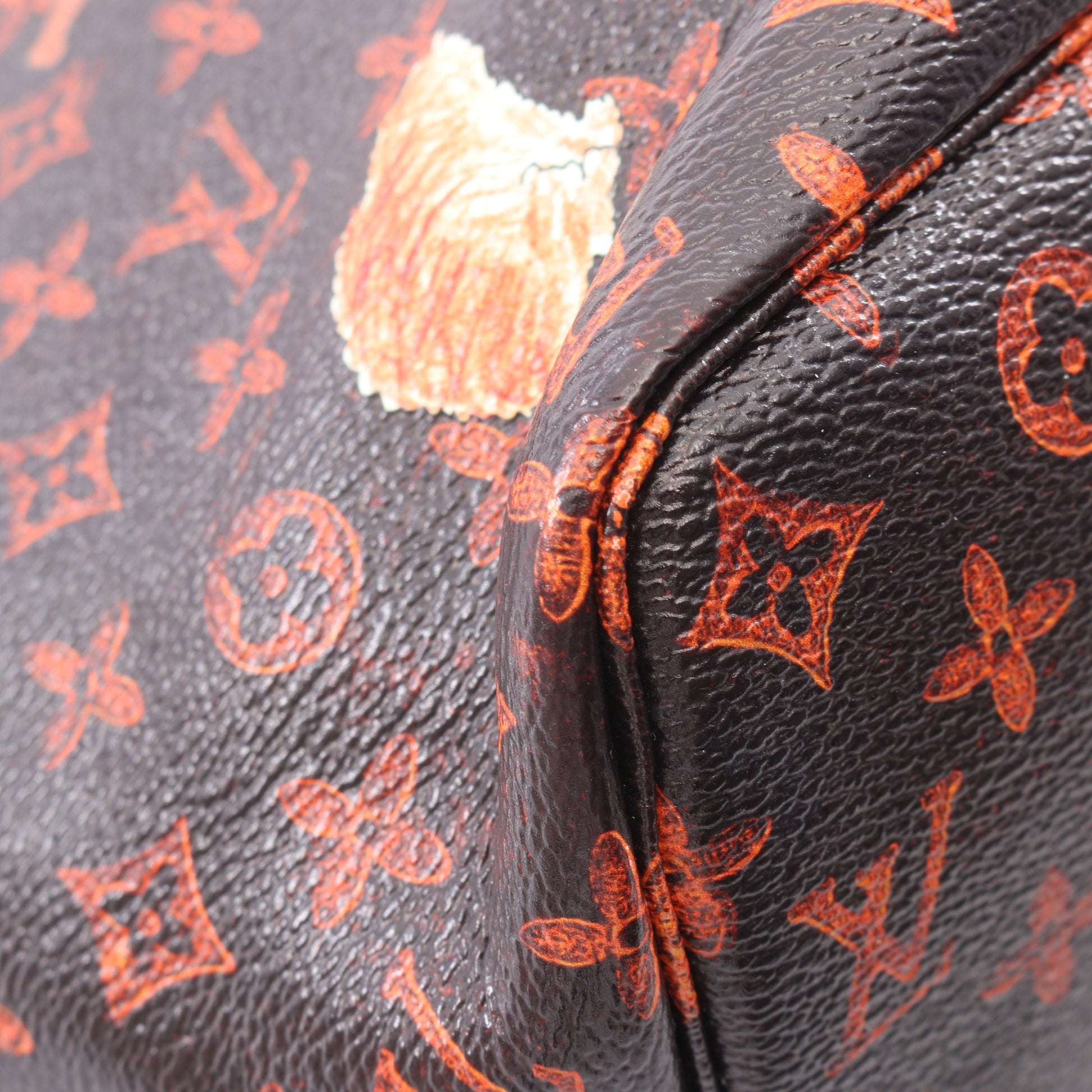 ネヴァーフルMM キャットグラム ショルダーバッグ トートバッグ PVC レザー ブラウン ルイヴィトン バッグ LOUIS VUITTON