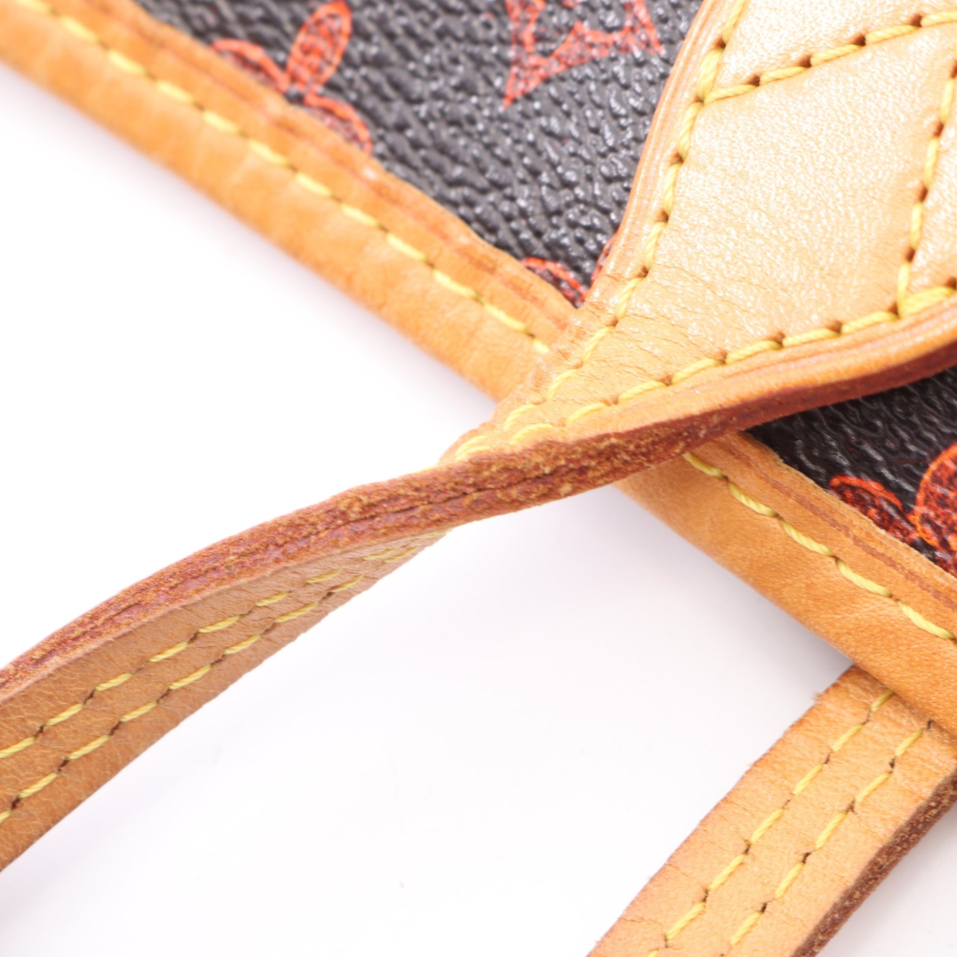 ネヴァーフルMM キャットグラム ショルダーバッグ トートバッグ PVC レザー ブラウン ルイヴィトン バッグ LOUIS VUITTON