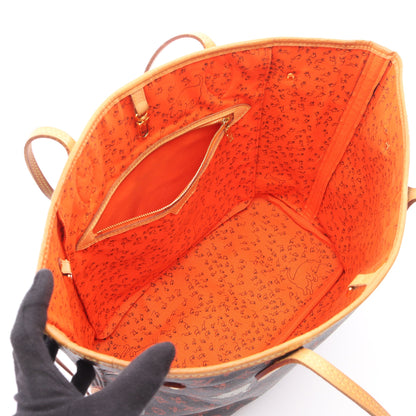 ネヴァーフルMM キャットグラム ショルダーバッグ トートバッグ PVC レザー ブラウン ルイヴィトン バッグ LOUIS VUITTON