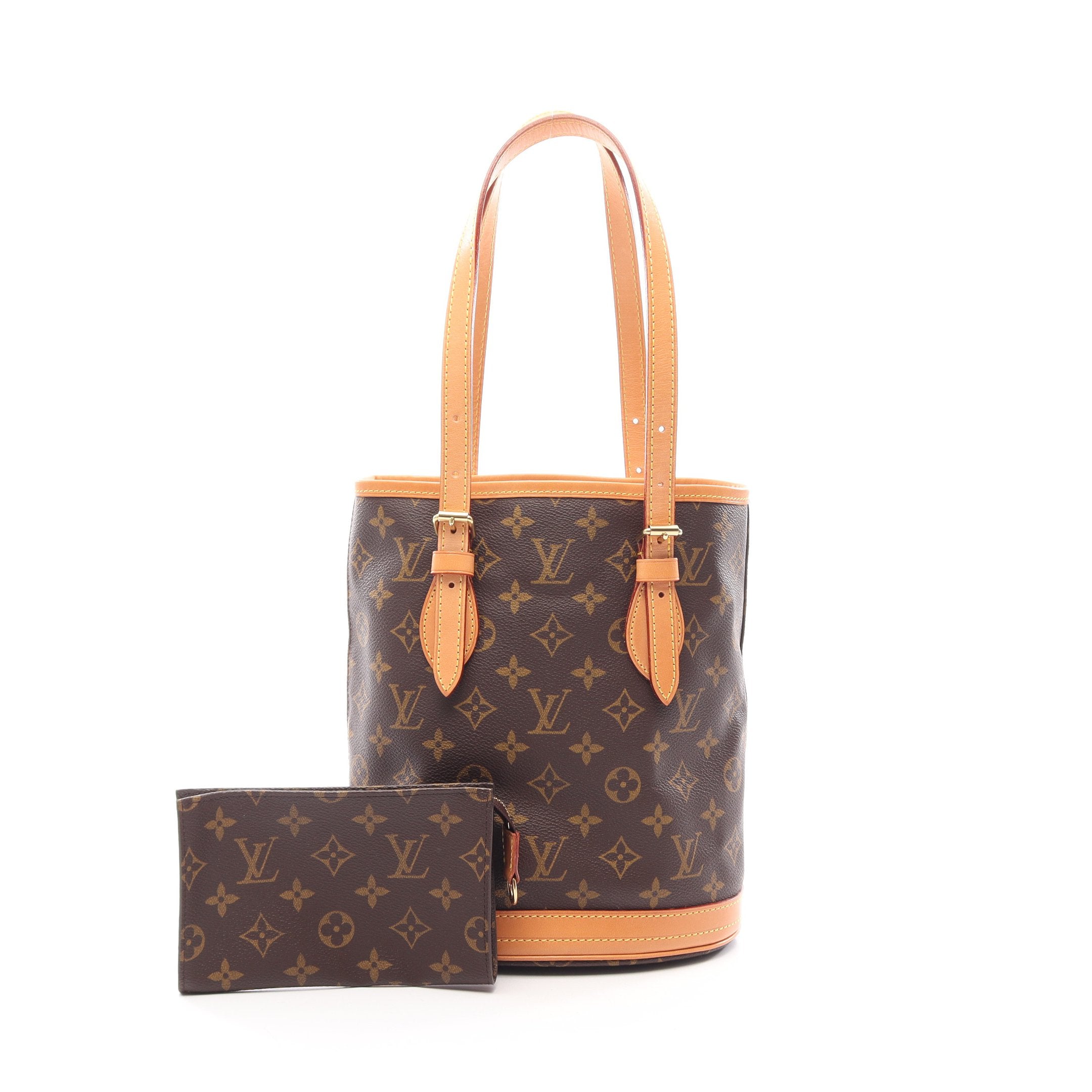 LOUIS VUITTON ルイヴィトン バケットGM モノグラム PVC バケットPM モノグラム ハンドバッグ PVC レザー ブラウン ルイ