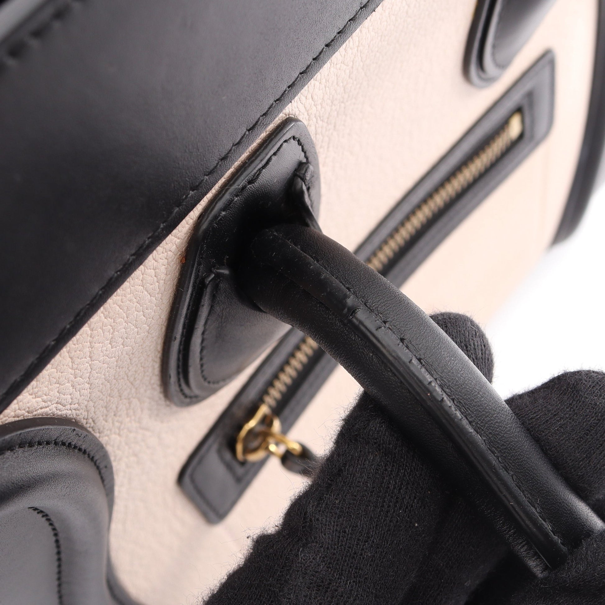 ラゲージ マイクロショッパー ハンドバッグ トートバッグ レザー ブラック ライトピンク グレーベージュ セリーヌ バッグ CELINE