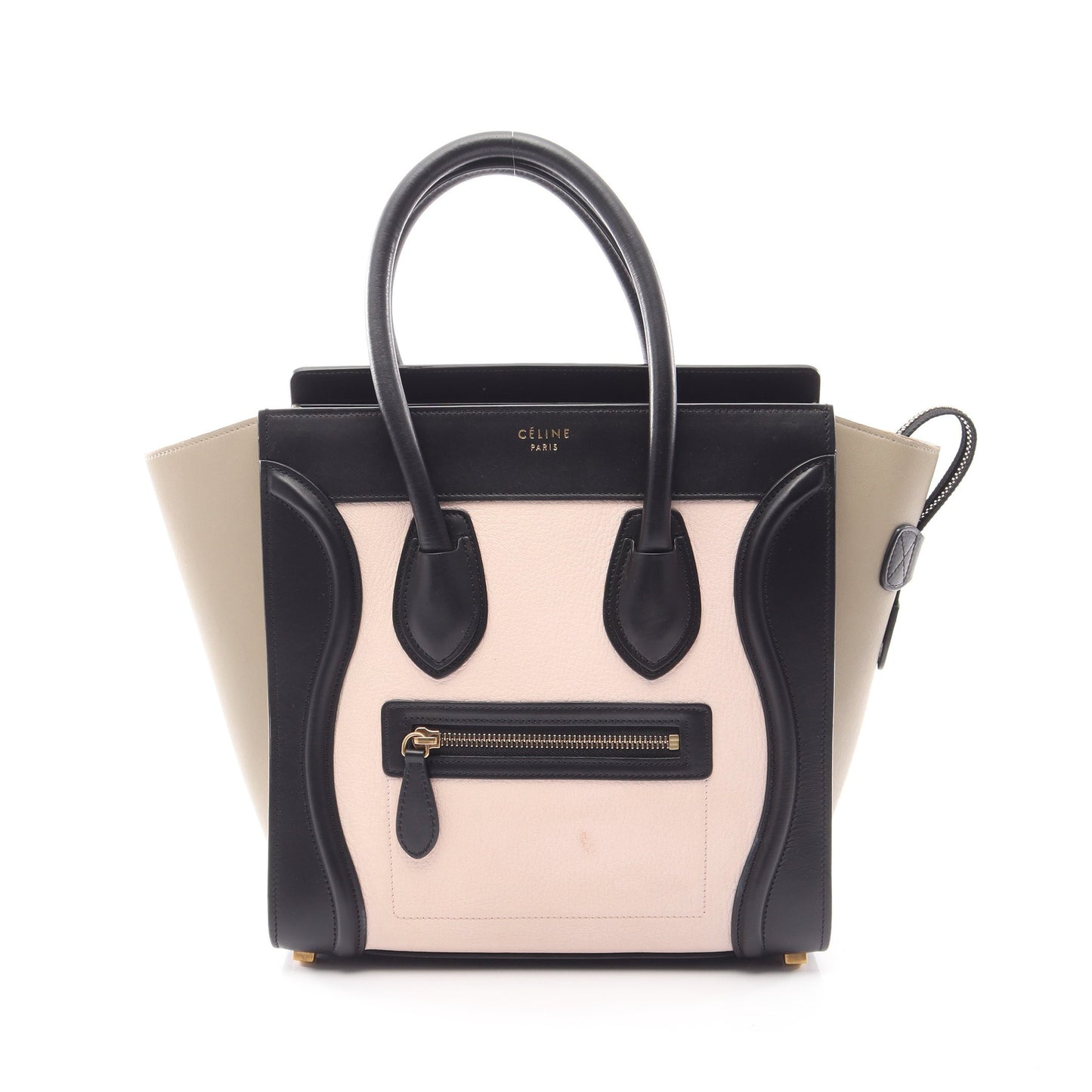 ラゲージ マイクロショッパー ハンドバッグ トートバッグ レザー ブラック ライトピンク グレーベージュ セリーヌ バッグ CELINE