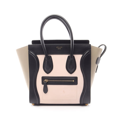ラゲージ マイクロショッパー ハンドバッグ トートバッグ レザー ブラック ライトピンク グレーベージュ セリーヌ バッグ CELINE
