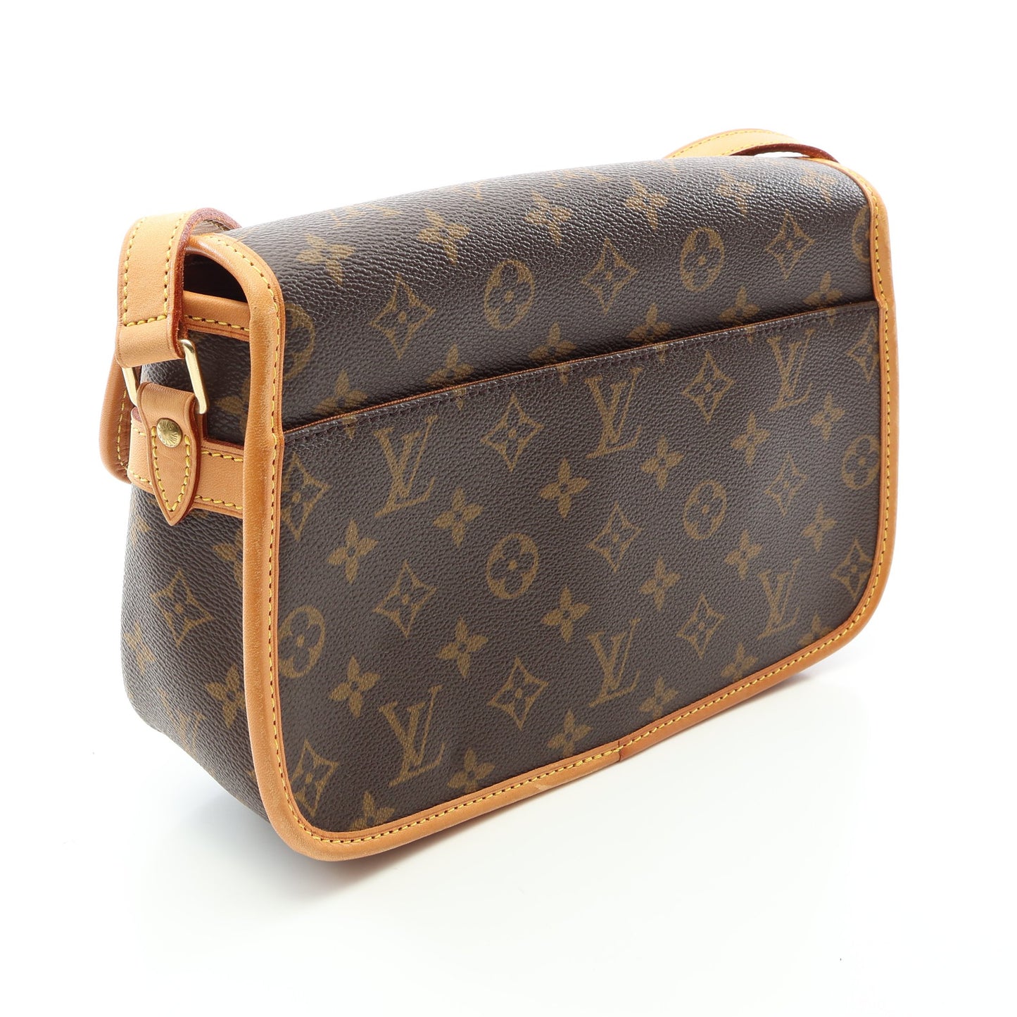 ソローニュ モノグラム ショルダーバッグ PVC レザー ブラウン ルイヴィトン バッグ LOUIS VUITTON