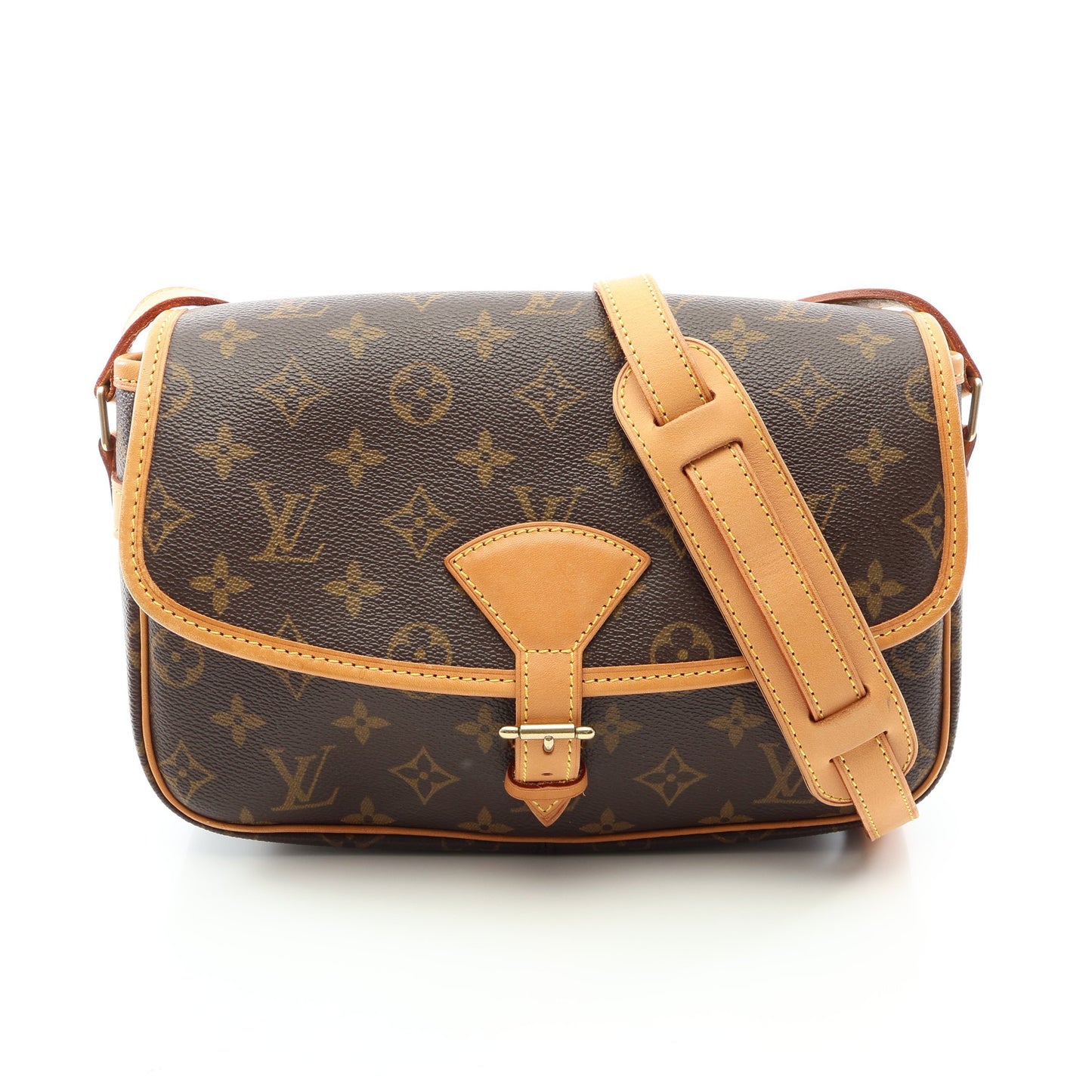 ソローニュ モノグラム ショルダーバッグ PVC レザー ブラウン ルイヴィトン バッグ LOUIS VUITTON