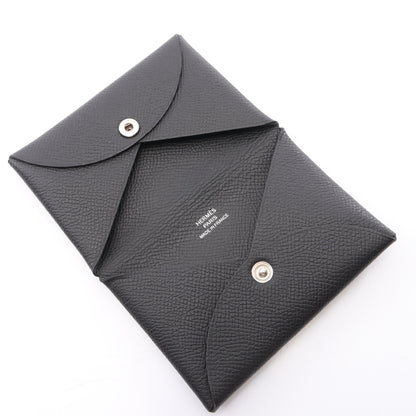 カルヴィ コインケース ヴォーエプソン ブラック シルバー金具 W刻印 エルメス