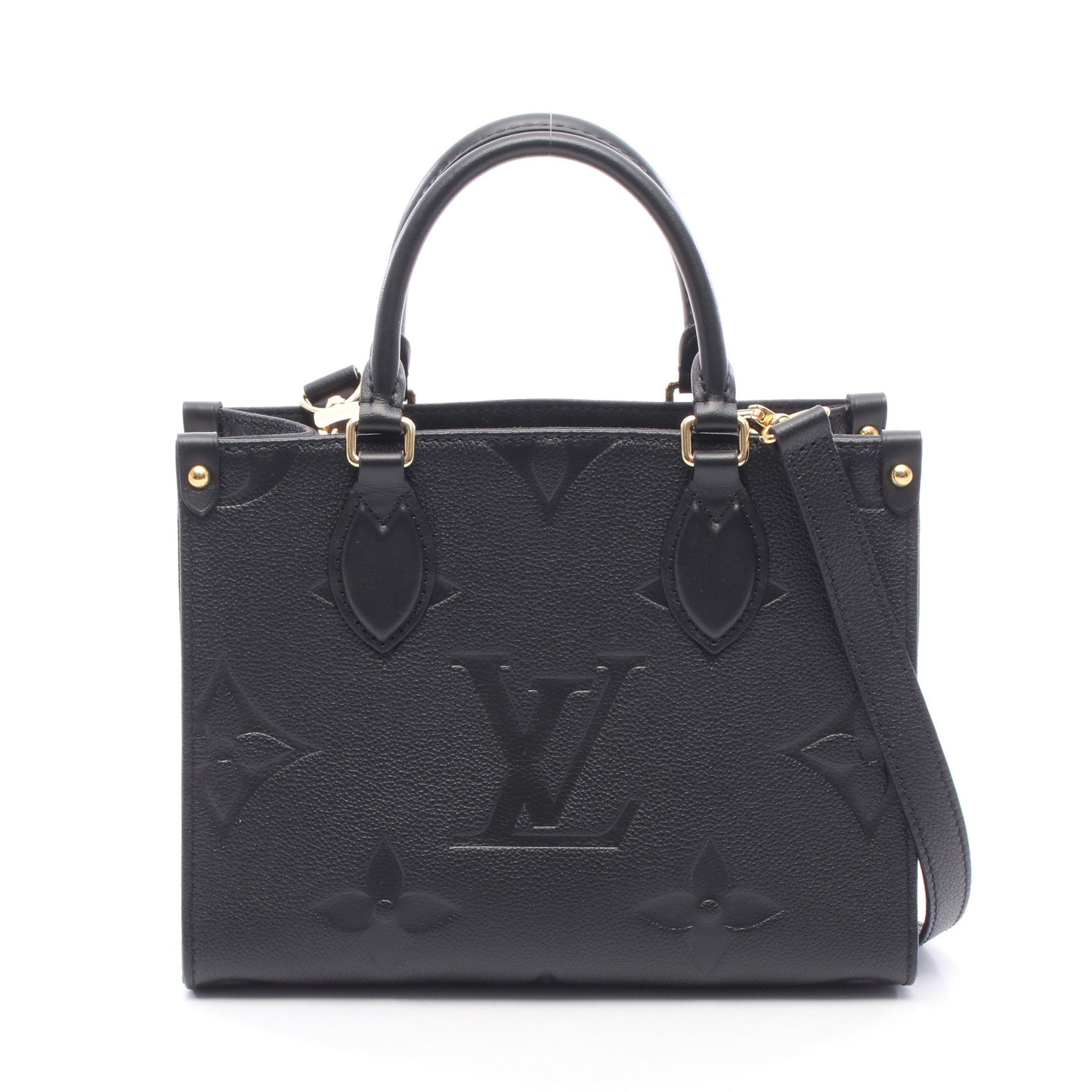 オンザゴーPM モノグラムアンプラント ノワール 2WAY ハンドバッグ レザー ブラック ルイヴィトン
