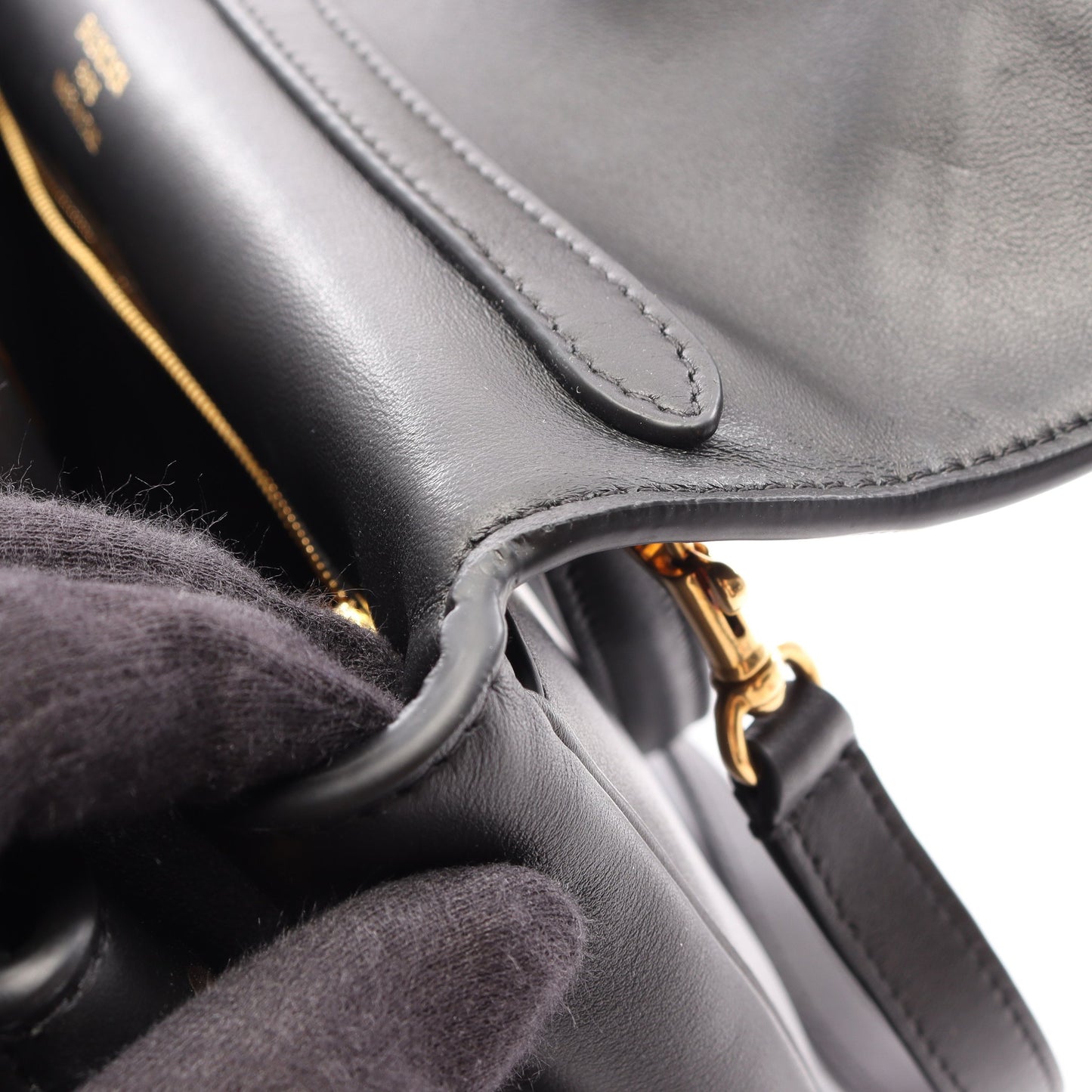 Rodeo スモール 2WAY ハンドバッグ レザー ブラック バレンシアガ
