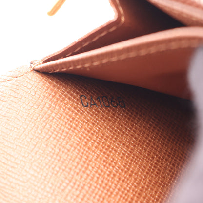 ポルトフォイユ サラ モノグラム 二つ折り長財布 PVC レザー ブラウン ルイヴィトン