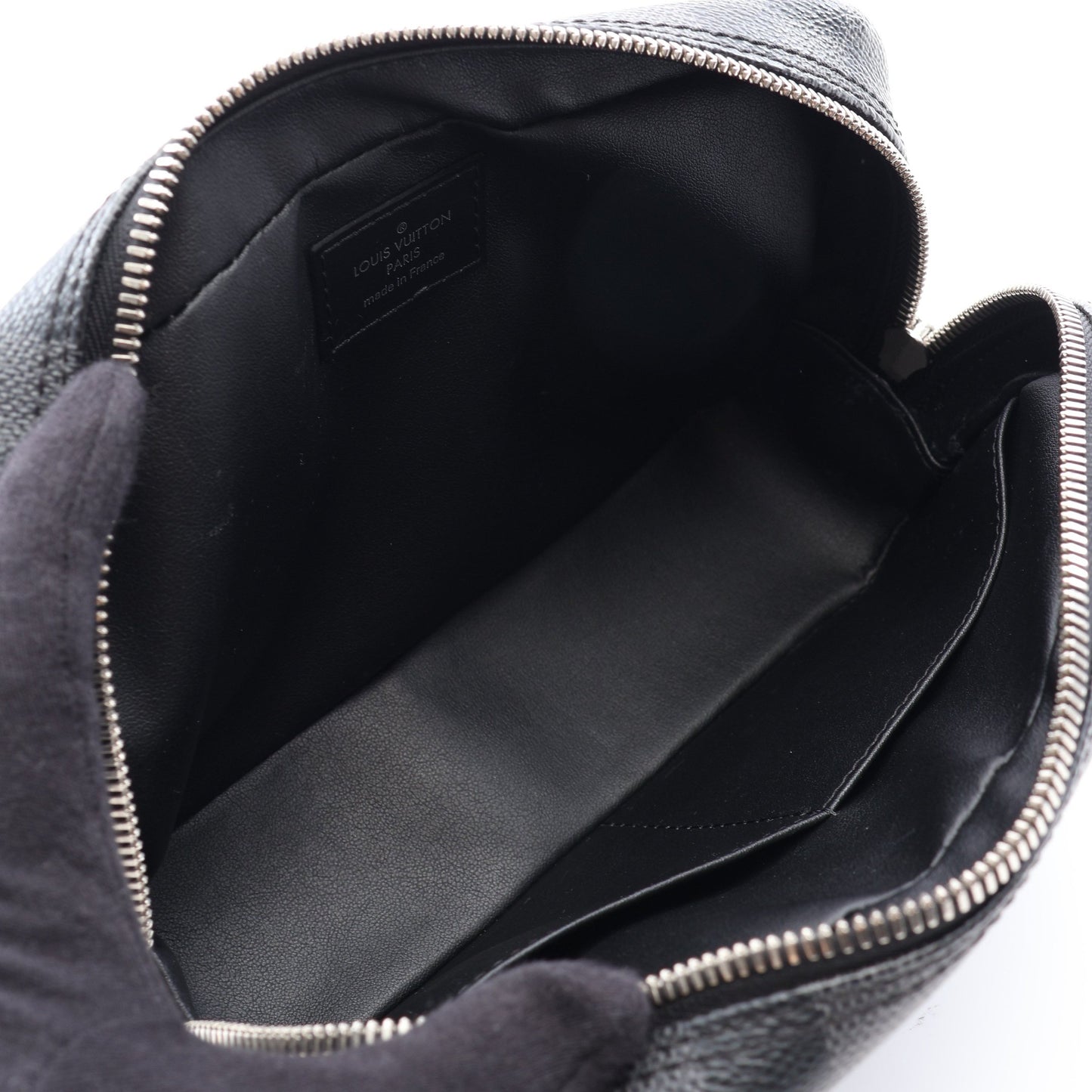 トゥルーストワレPM ダミエグラフィット ポーチ PVC レザー ブラック ルイヴィトン