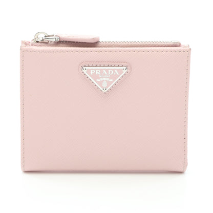 SAFFIANO TRIANG 二つ折り財布 サフィアーノレザー ピンク プラダ