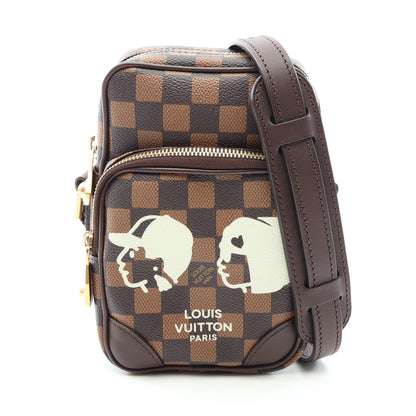 LOUIS VUITTON × NIGO アマゾン ダミエフレンドシップ ショルダーバッグ PVC レザー ブラウン ルイヴィトン