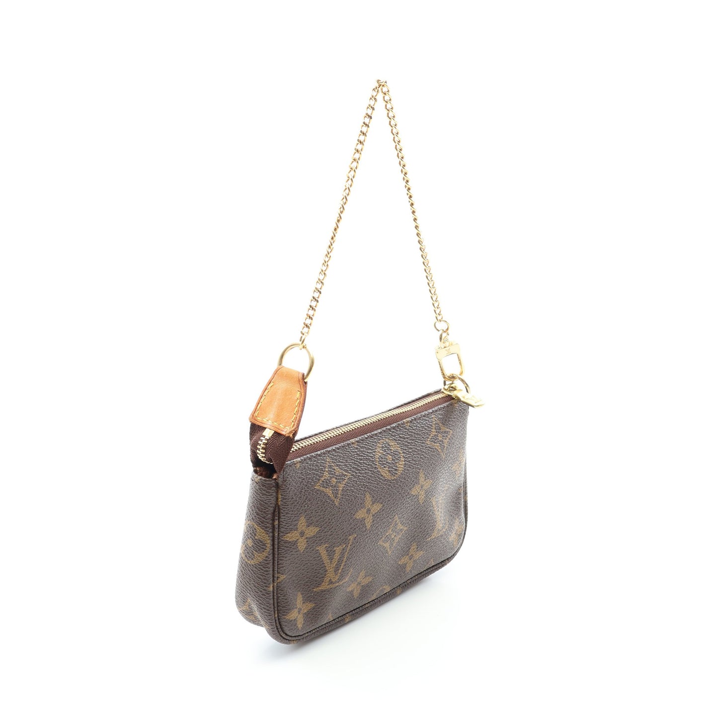 ミニ ポシェット アクセソワール モノグラム チェーンハンドバッグ PVC レザー ブラウン ルイヴィトン バッグ LOUIS VUITTON