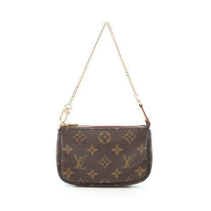 ミニ ポシェット アクセソワール モノグラム チェーンハンドバッグ PVC レザー ブラウン ルイヴィトン バッグ LOUIS VUITTON