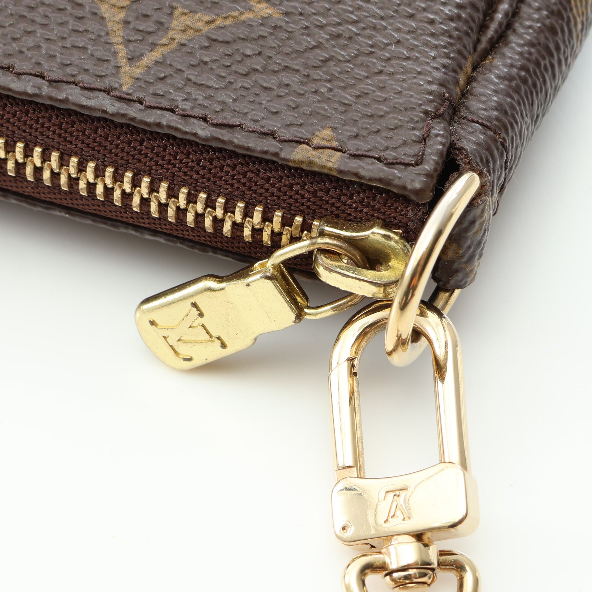 ミニ ポシェット アクセソワール モノグラム チェーンハンドバッグ PVC レザー ブラウン ルイヴィトン バッグ LOUIS VUITTON