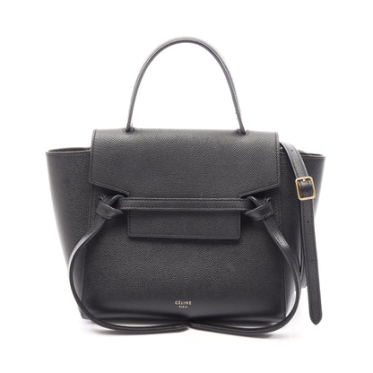 BELT BAG NANO ベルトバッグ ナノ 2WAY ハンドバッグ レザー ブラック セリーヌ