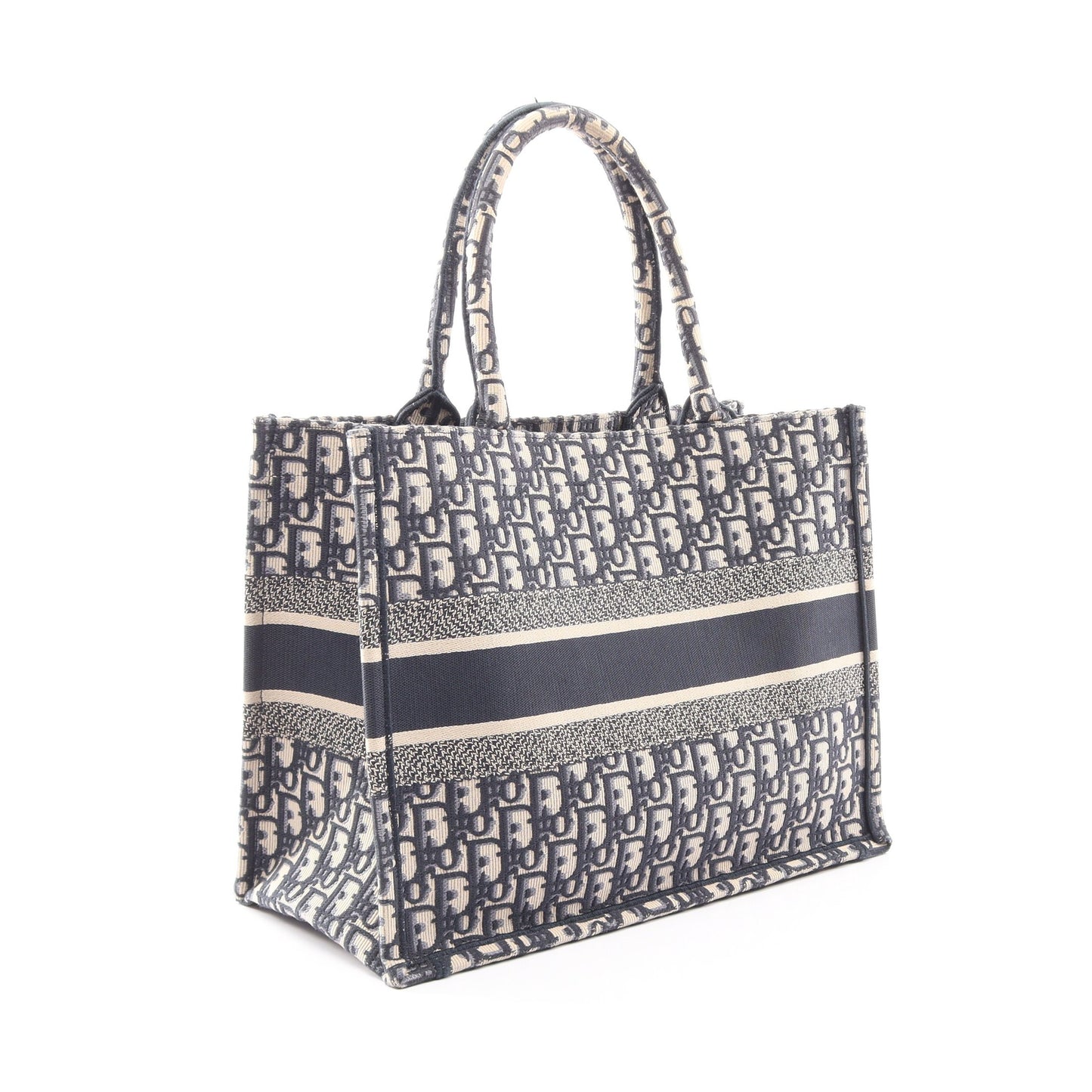 BOOK TOTE ブックトート ミディアム オブリーク ハンドバッグ トートバッグ キャンバス ネイビー ベージュ クリスチャンディオール バッグ Christian Dior