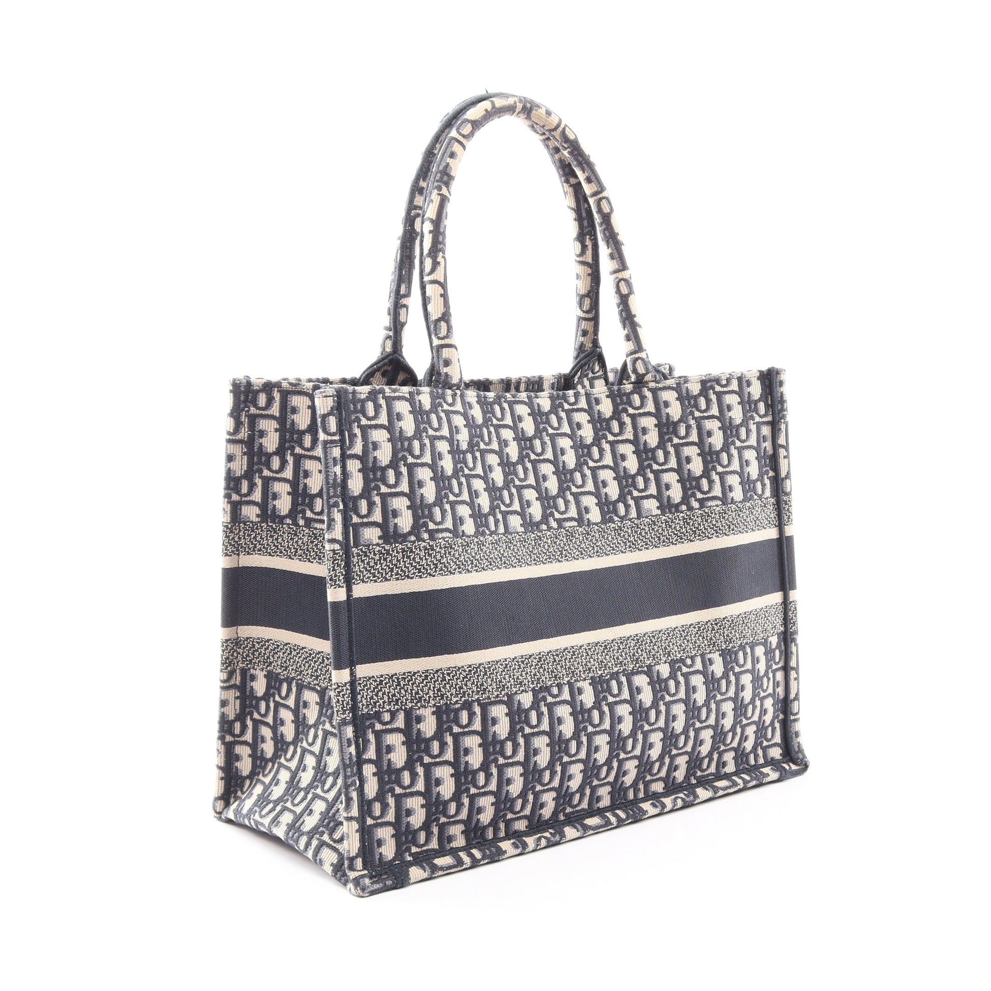 BOOK TOTE ブックトート ミディアム オブリーク ハンドバッグ トートバッグ キャンバス ネイビー ベージュ クリスチャンディオール バッグ Christian Dior
