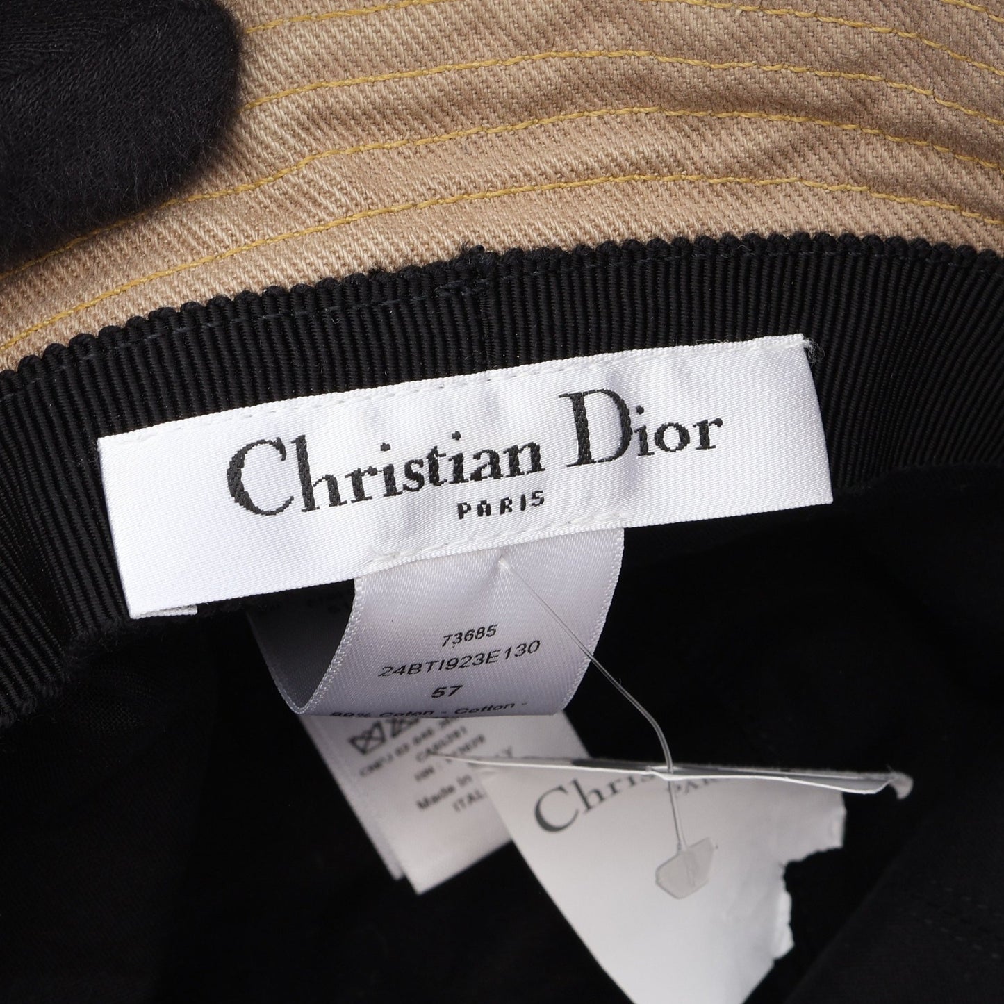Dior Union バケット ハット コットン ベージュ クリスチャンディオール