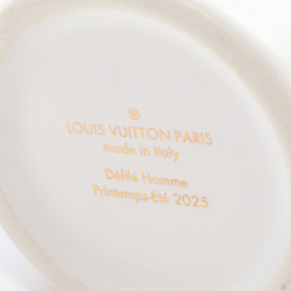 LVカップ & ストロー LV バーズ ダミエ 食器 セラミック シリコン PVC GP ホワイト ゴールド マルチカラー ルイヴィトン