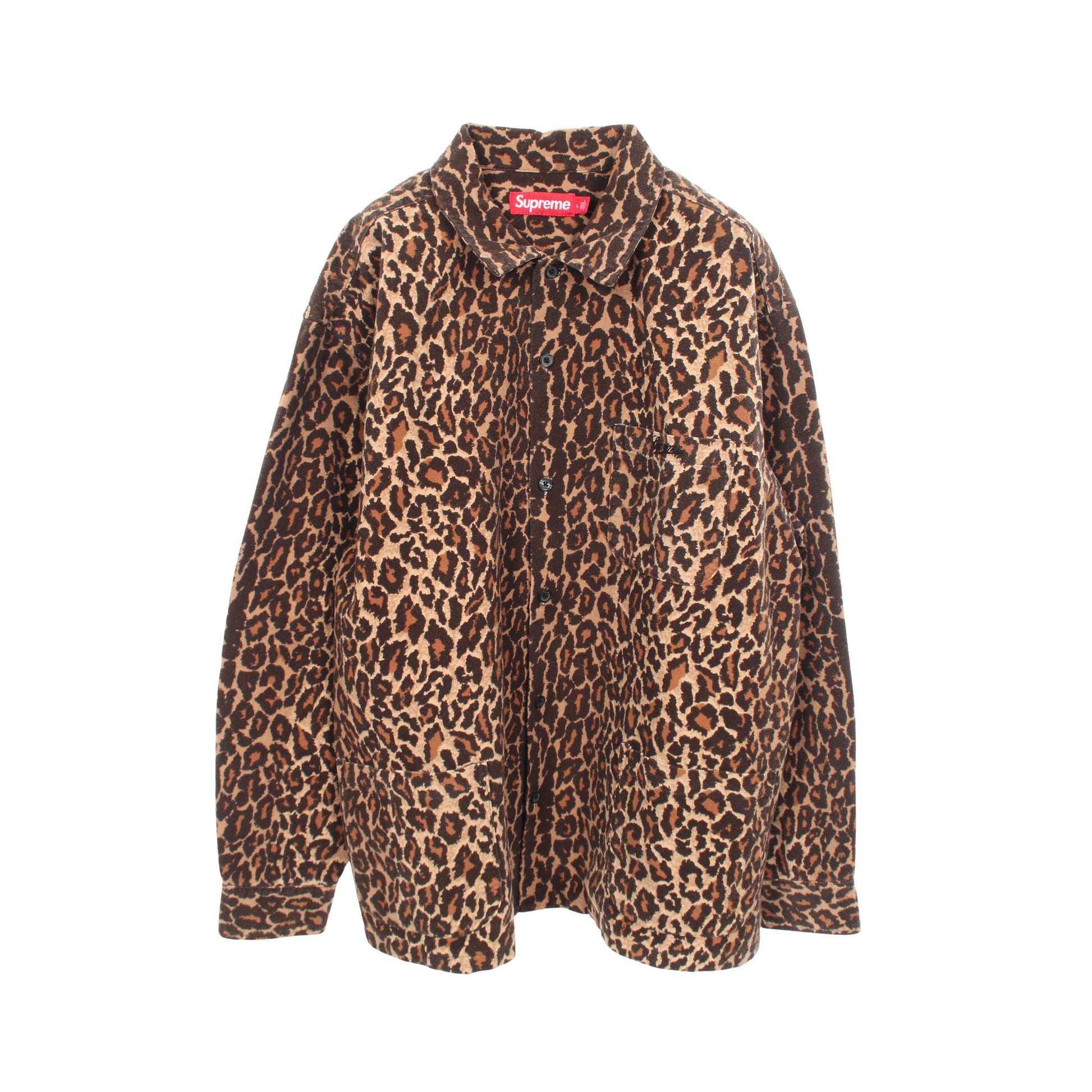 Flannel Pjama レオパード シャツ コットン ベージュ ブラウン ブラック シュプリーム トップス Supreme