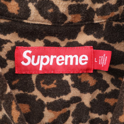 Flannel Pjama レオパード シャツ コットン ベージュ ブラウン ブラック シュプリーム トップス Supreme
