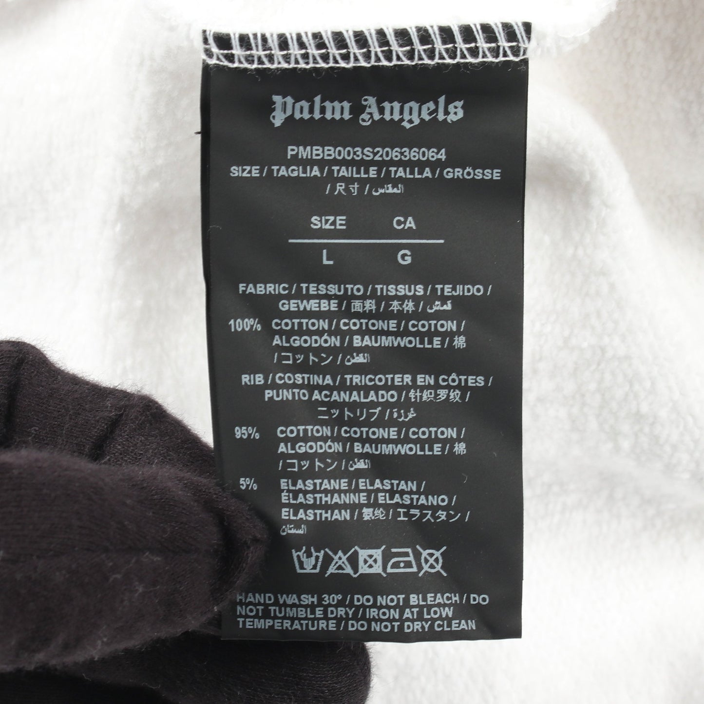 LOS ANGELES SPRAYED LOGO HOODIE プルオーバーパーカー コットン ホワイト パームエンジェルス