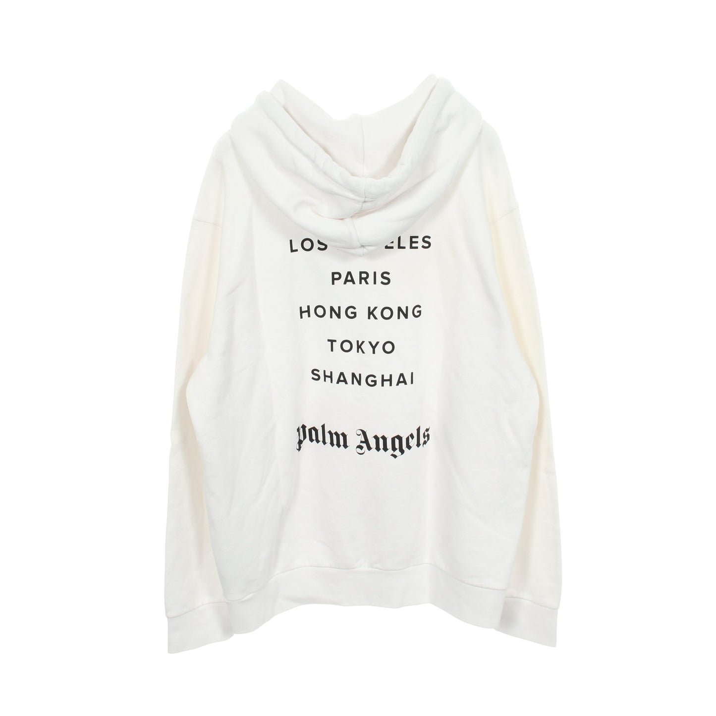 LOS ANGELES SPRAYED LOGO HOODIE プルオーバーパーカー コットン ホワイト パームエンジェルス