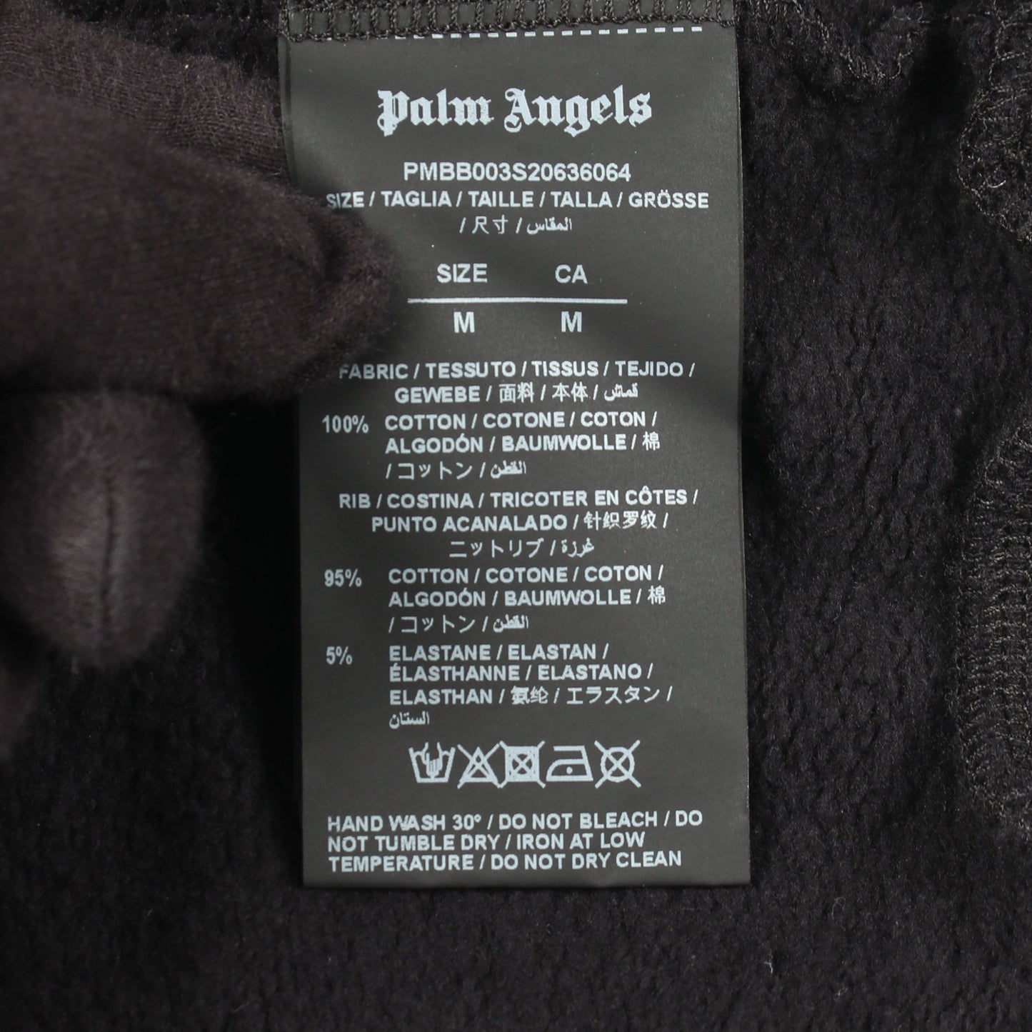 LOS ANGELES SPRAYED LOGO HOODIE プルオーバーパーカー コットン ブラック パームエンジェルス