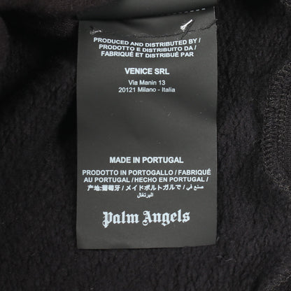 LOS ANGELES SPRAYED LOGO HOODIE プルオーバーパーカー コットン ブラック パームエンジェルス