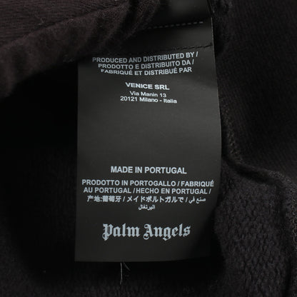 LOS ANGELES SPRAYED LOGO HOODIE プルオーバーパーカー コットン ブラック パームエンジェルス