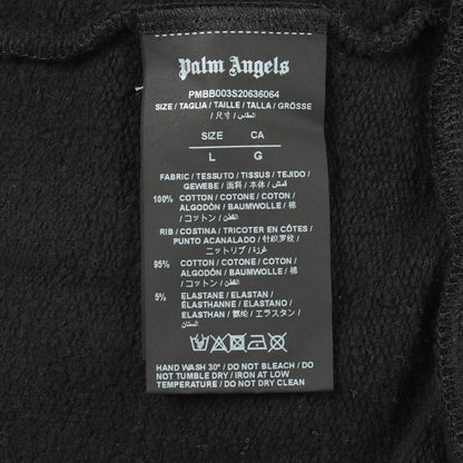 LOS ANGELES SPRAYED LOGO HOODIE プルオーバーパーカー コットン ブラック パームエンジェルス