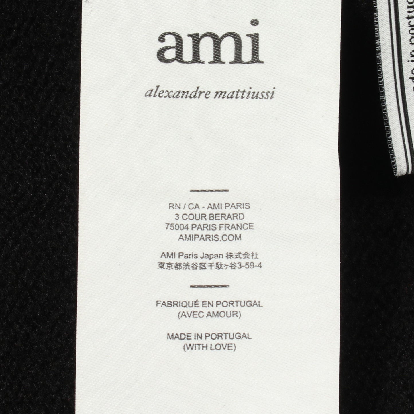 ビッグハートロゴ タートルネック セーター ウール ブラック レッド アミアレクサンドルマテュッシ トップス AMI Alexandre Mattiussi