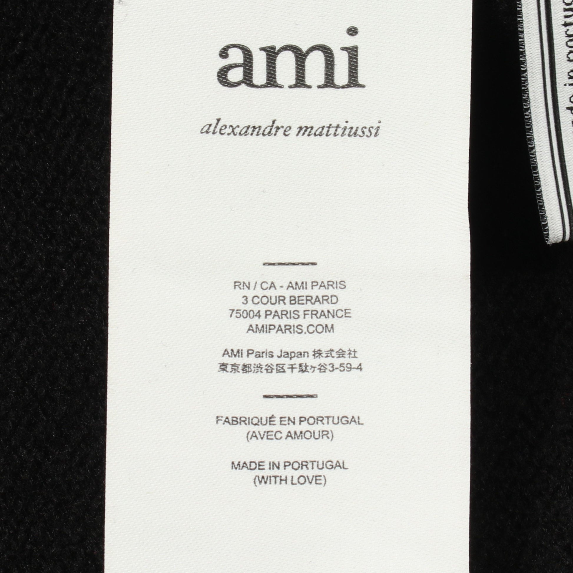 ビッグハートロゴ タートルネック セーター ウール ブラック レッド アミアレクサンドルマテュッシ トップス AMI Alexandre Mattiussi