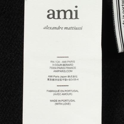 ビッグハートロゴ タートルネック セーター ウール ブラック レッド アミアレクサンドルマテュッシ トップス AMI Alexandre Mattiussi
