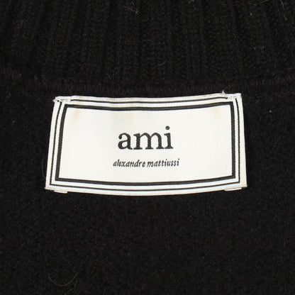 ビッグハートロゴ タートルネック セーター ウール ブラック レッド アミアレクサンドルマテュッシ トップス AMI Alexandre Mattiussi