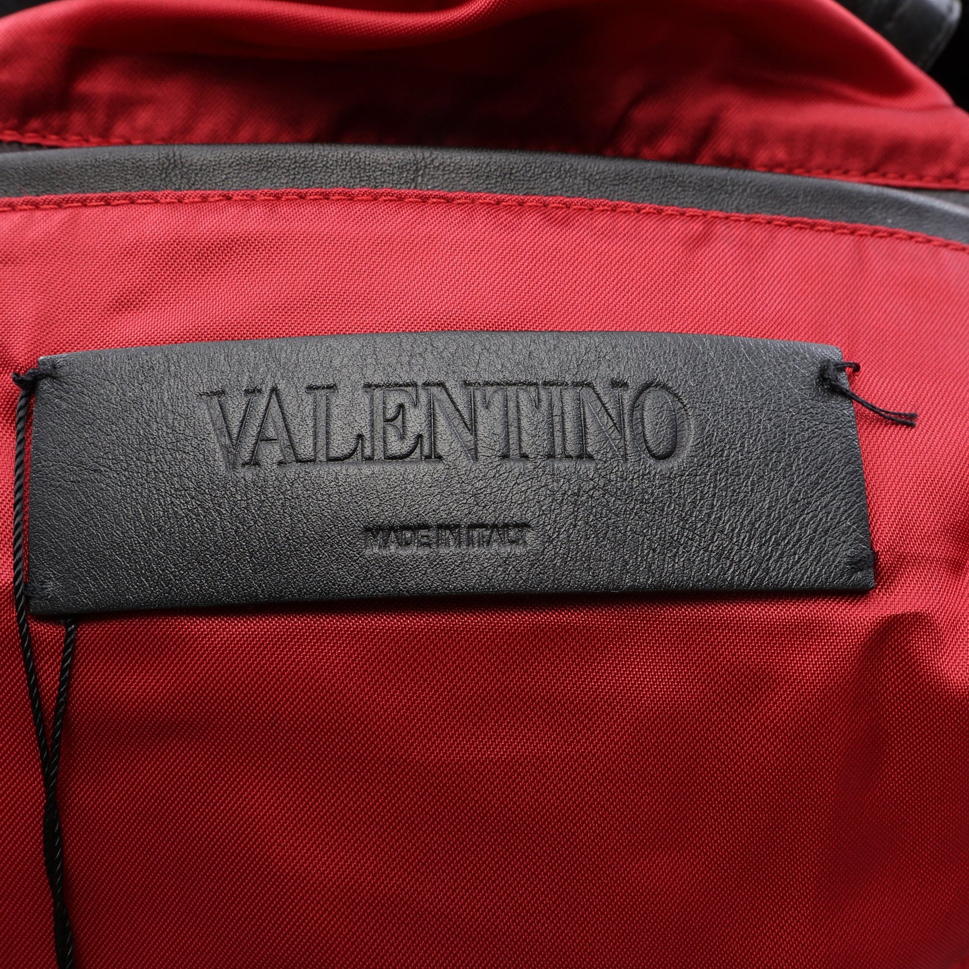 オープンショルダー ライダースジャケット レザー ブラック ヴァレンティノ アウター VALENTINO