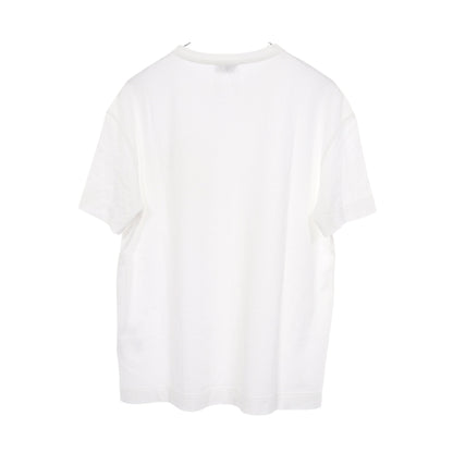 ビーズ ポケット付き 半袖Tシャツ シルク ホワイト ブルネロクチネリ