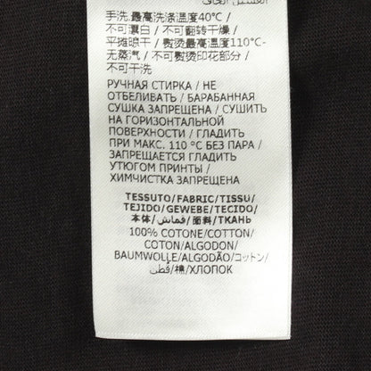 プリント クルーネック 半袖Tシャツ コットン ブラック アレキサンダーマックイーン