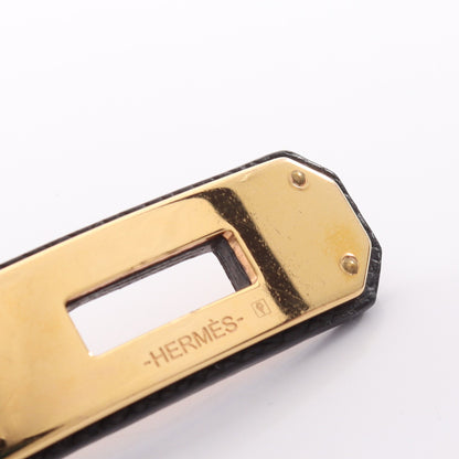ケリーポケット18 ベルト ヴォーエプソン ブラック ゴールド金具 W刻印 エルメス