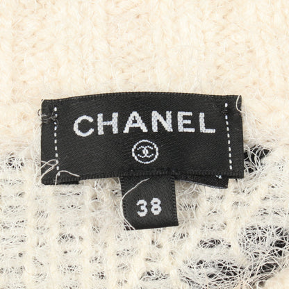 ココマーク 花柄 ニット カシミヤ シルク ホワイト ピンク ブラック シャネル トップス CHANEL