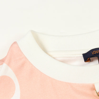 サンライズモノグラム チェーン付き 半袖Tシャツ コットン オレンジ イエロー ルイヴィトン