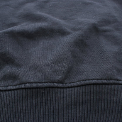 ハートロゴ刺繍 クルーネック スウェットシャツ コットン ブラック アミアレクサンドルマテュッシ