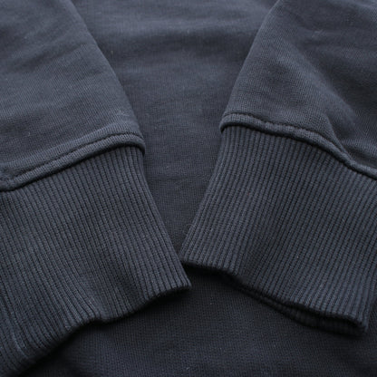 ハートロゴ刺繍 クルーネック スウェットシャツ コットン ブラック アミアレクサンドルマテュッシ