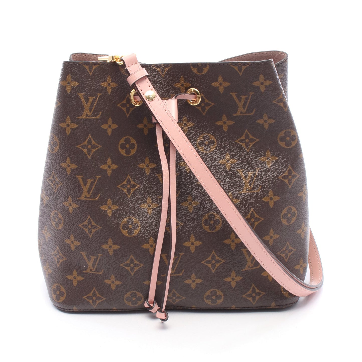 ネオノエ モノグラム ローズプードル ショルダーバッグ PVC レザー ブラウン ライトピンク ルイヴィトン バッグ LOUIS VUITTON