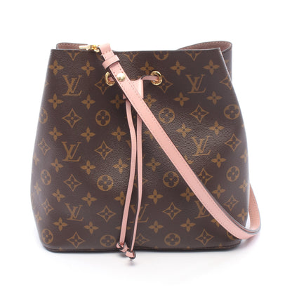 ネオノエ モノグラム ローズプードル ショルダーバッグ PVC レザー ブラウン ライトピンク ルイヴィトン バッグ LOUIS VUITTON