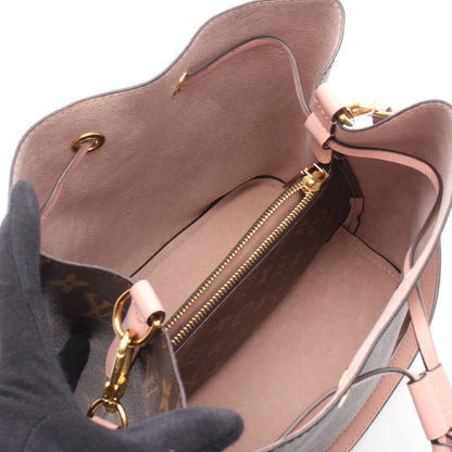 ネオノエ モノグラム ローズプードル ショルダーバッグ PVC レザー ブラウン ライトピンク ルイヴィトン バッグ LOUIS VUITTON