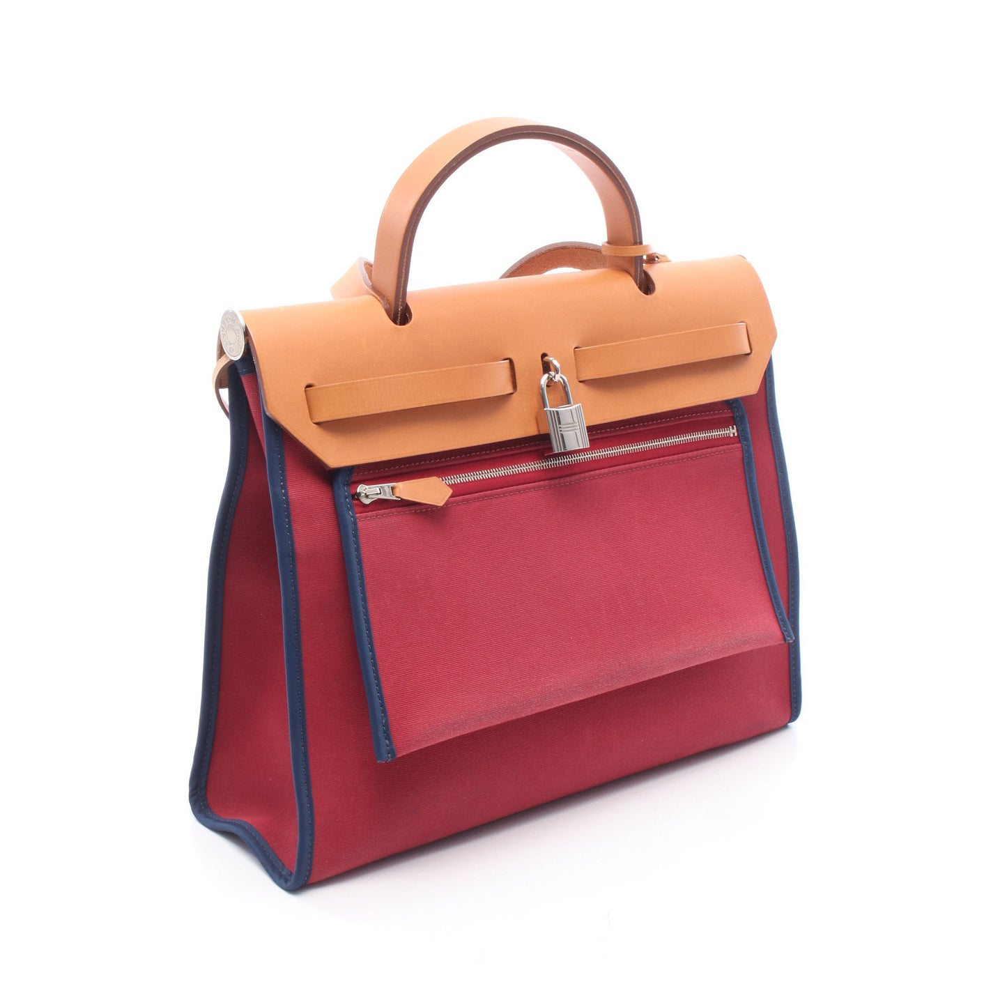 エールバッグジップPM ルビー ナチュラル 2WAY ハンドバッグ トワルオフィシエ ヴァッシュハンター ボルドー ネイビー ブラウン シルバー金具 □R刻印 エルメス