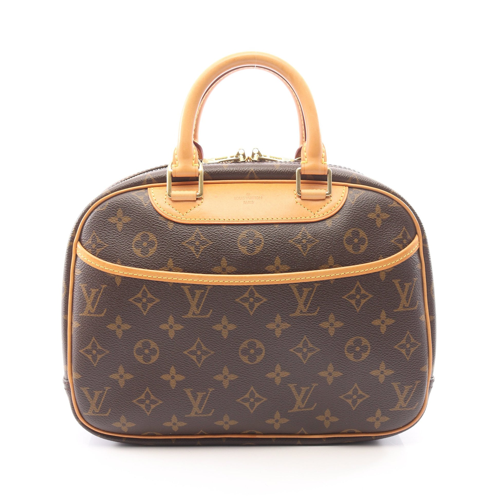 トゥルーヴィル モノグラム ハンドバッグ PVC レザー ブラウン ルイヴィトン バッグ LOUIS VUITTON
