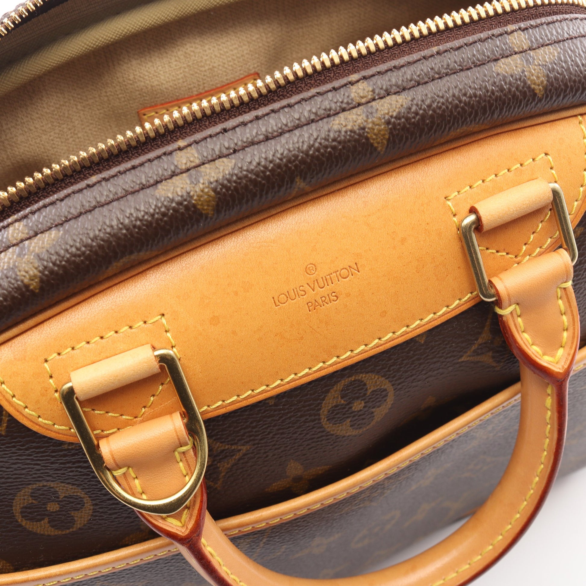 トゥルーヴィル モノグラム ハンドバッグ PVC レザー ブラウン ルイヴィトン バッグ LOUIS VUITTON